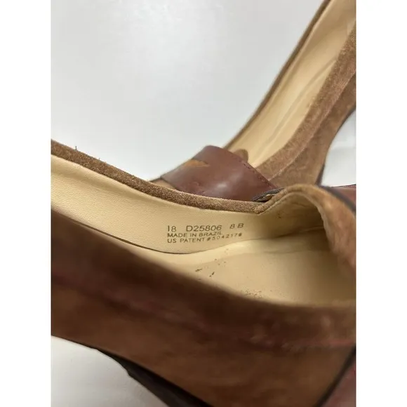 Cole Haan women's shoes Tan And Brown Leather pumps Air soles size 8B