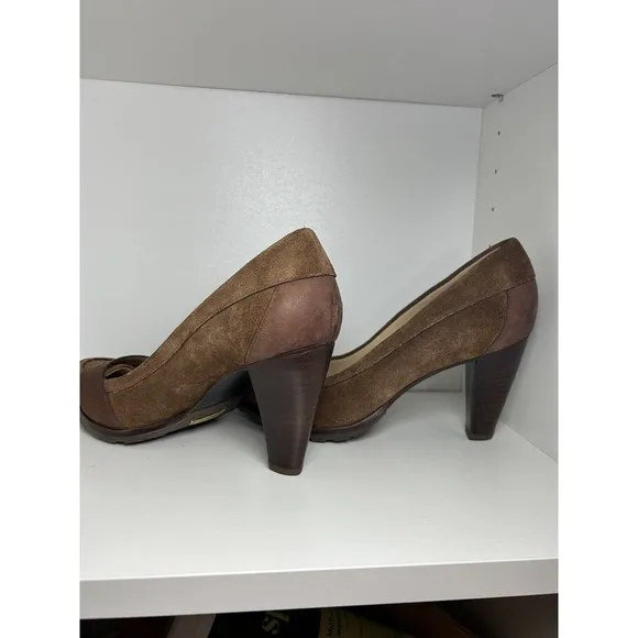 Cole Haan women's shoes Tan And Brown Leather pumps Air soles size 8B