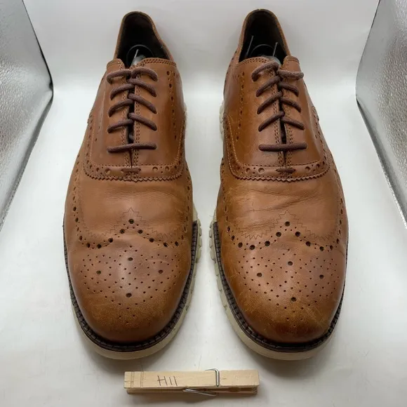 Cole Haan Zerogrand Wingtip Men's Brown Leather Dress Shoes size 12