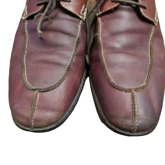 Cole Haan Mens Brown Mahogany Leather Lace-Up Oxford Tie Shoes Sz 9.5M