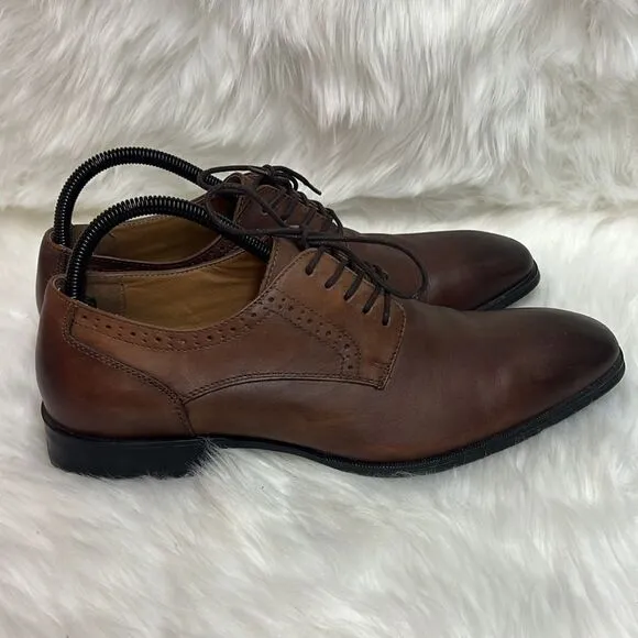 Collection by Michael Strahan Brown Leather Dress Shoes Size 10 B27
