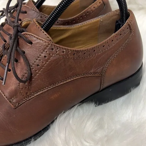 Collection by Michael Strahan Brown Leather Dress Shoes Size 10 B27