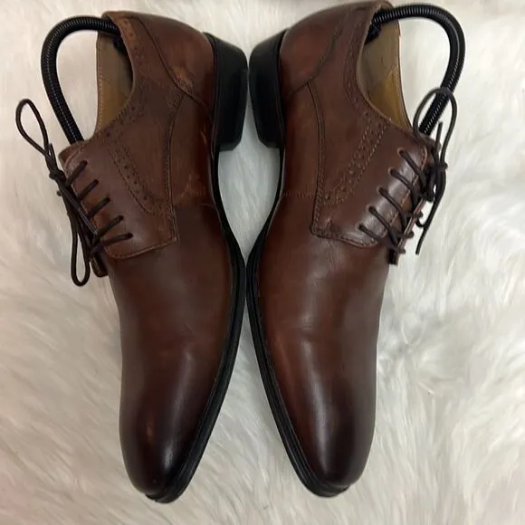 Collection by Michael Strahan Brown Leather Dress Shoes Size 10 B27