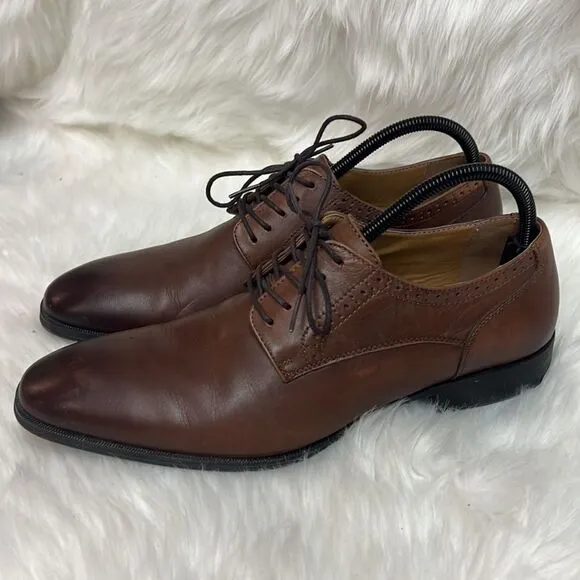 Collection by Michael Strahan Brown Leather Dress Shoes Size 10 B27