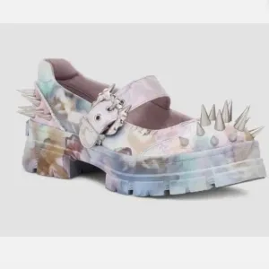 Collina Strada x UGG Mary Jane tie dye spike shoes 7