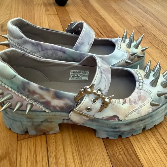 Collina Strada x UGG Mary Jane tie dye spike shoes 7