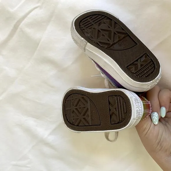 Converse 2 toddler rainbow ombre glitter shoes