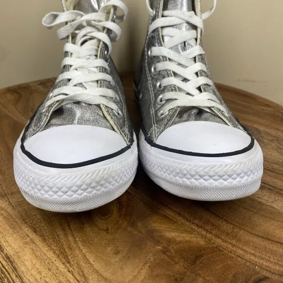 Converse Chuck Taylor All Star Gun Metal Womens Silver Size 9 High Top Shoes