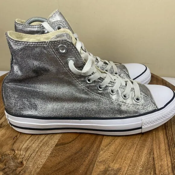 Converse Chuck Taylor All Star Gun Metal Womens Silver Size 9 High Top Shoes