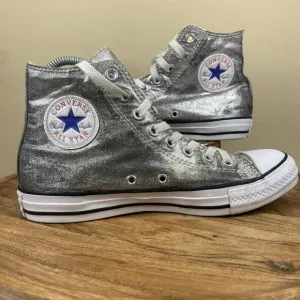 Converse Chuck Taylor All Star Gun Metal Womens Silver Size 9 High Top Shoes