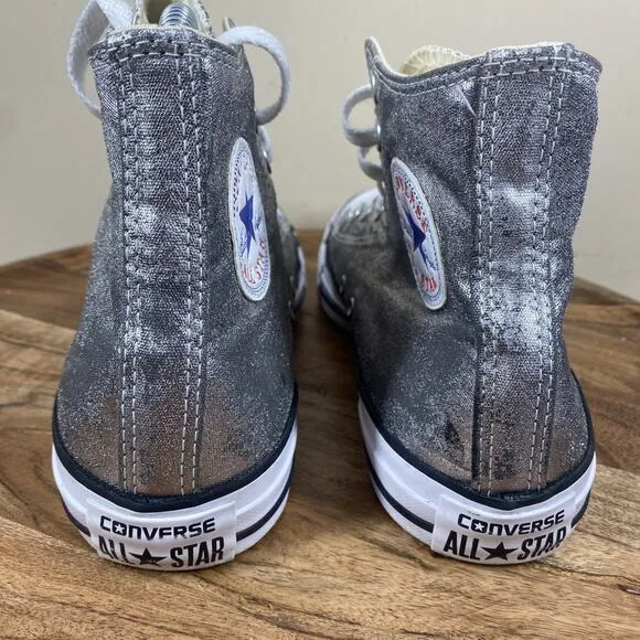 Converse Chuck Taylor All Star Gun Metal Womens Silver Size 9 High Top Shoes