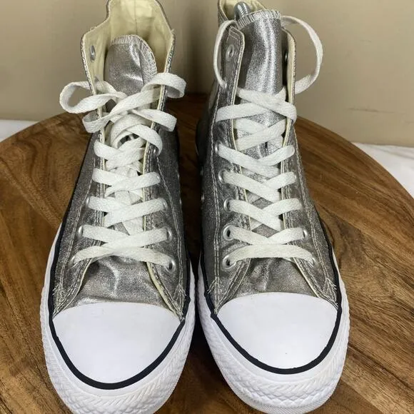 Converse Chuck Taylor All Star Gun Metal Womens Silver Size 9 High Top Shoes