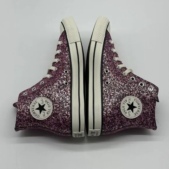 Converse Chuck Taylor All Star Hi Top Glitter Orchid Abyss Women's Size 6.5 NIB