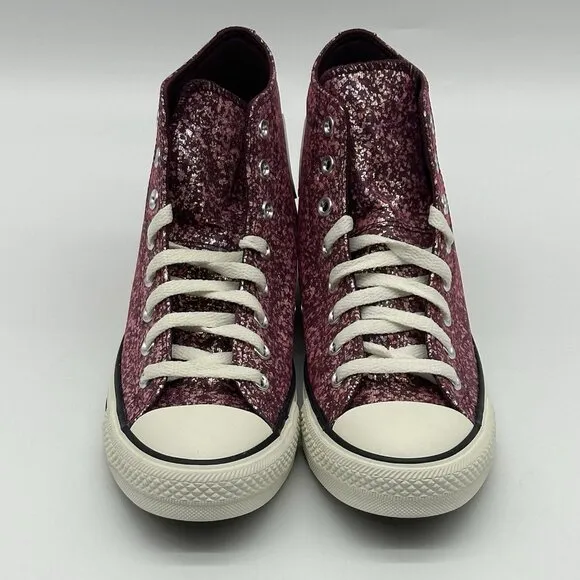 Converse Chuck Taylor All Star Hi Top Glitter Orchid Abyss Women's Size 6.5 NIB
