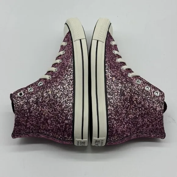 Converse Chuck Taylor All Star Hi Top Glitter Orchid Abyss Women's Size 6.5 NIB