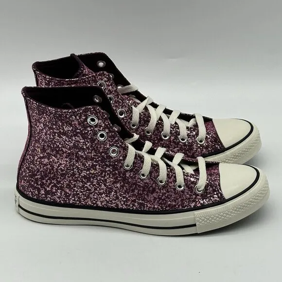 Converse Chuck Taylor All Star Hi Top Glitter Orchid Abyss Women's Size 6.5 NIB