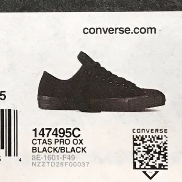 Converse CTAS Pro Ox Black Black Shoes