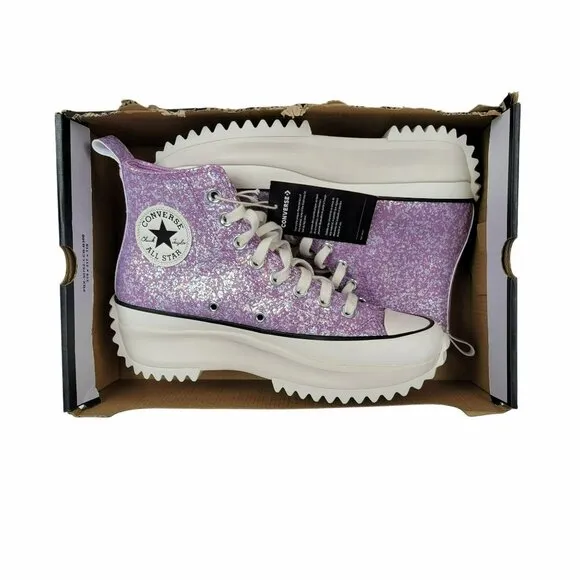 ❤️❤️Converse Run Star Hike Platform Hi Sz 7.5 Women Shoes Purple Glitter A10096C