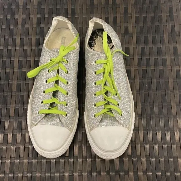 Converse, silver glitter women’s size 9 sneakers