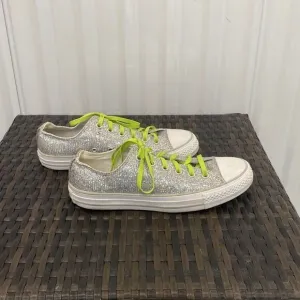 Converse, silver glitter women’s size 9 sneakers