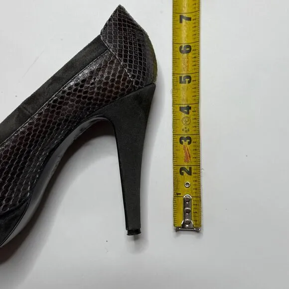 COOP Barneys New York Heels Pumps Snakeskin Shoes US 10 EUR 40 Italian Black