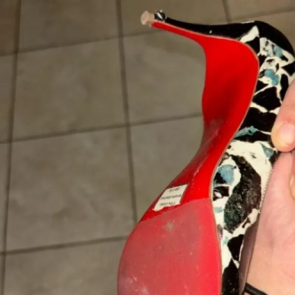COPY - Christian Louboutin printed d’orsay pumps