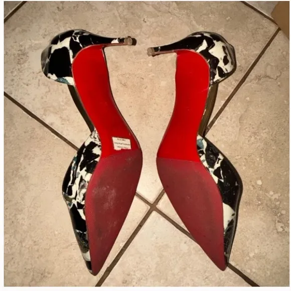 COPY - Christian Louboutin printed d’orsay pumps