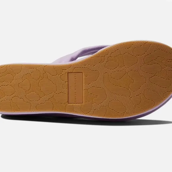 COPY - Veronica Beard Geno Lavender Suede Platform Flip Flop Sandals Lavender W…