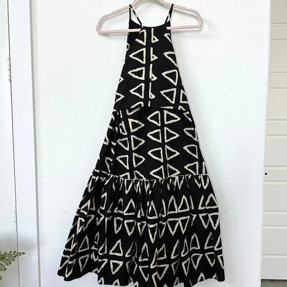 Corey Lynn Calter Keyanna Midi Dress Brown Cream Boho S Anthropologie