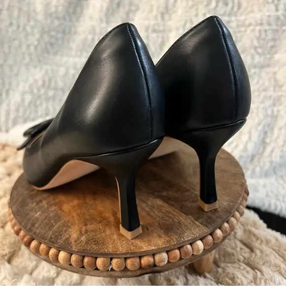 Coutgo Women's Closed Pointed Toe Buckle Pumps Sz 9 Black