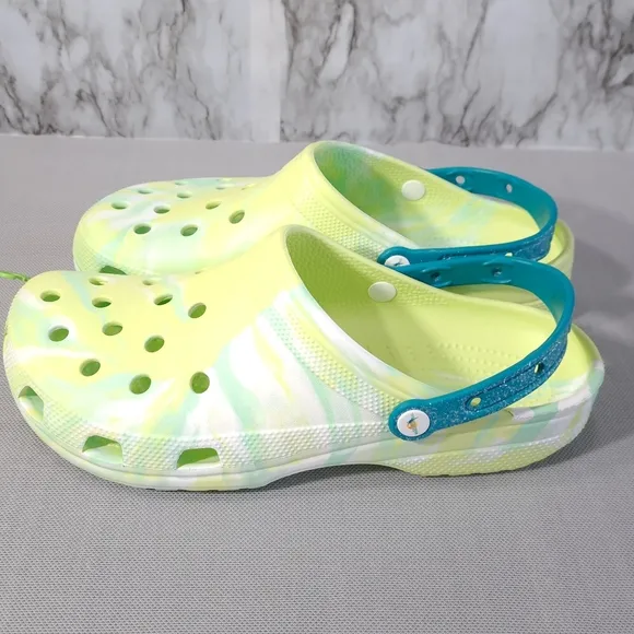 Crocs Margaritaville‎ Men's Sandals Neon Green &amp; Blue Size M12