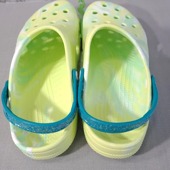 Crocs Margaritaville‎ Men's Sandals Neon Green &amp; Blue Size M12