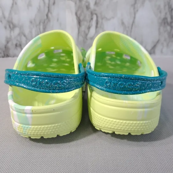 Crocs Margaritaville‎ Men's Sandals Neon Green &amp; Blue Size M12