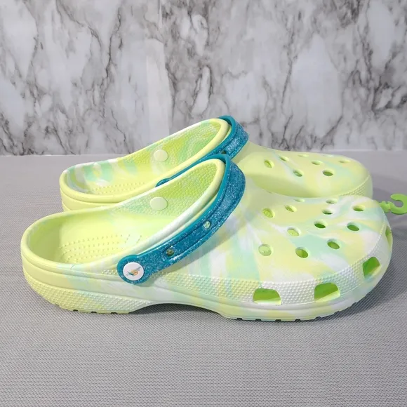 Crocs Margaritaville‎ Men's Sandals Neon Green &amp; Blue Size M12