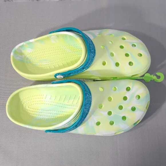 Crocs Margaritaville‎ Men's Sandals Neon Green &amp; Blue Size M12