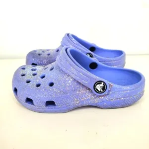 CROCS Toddler Girls Classic Glitter Clogs Size 12C Shoes