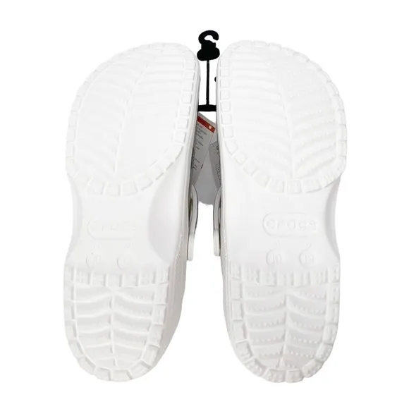 Crocs Translucent Glitter Clogs Women’s Size 12 White Gray Silver Shoe New NWT
