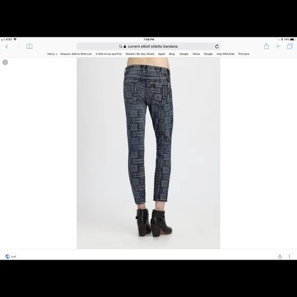 Current/Elliott Stiletto Bandit Skinny jeans 28