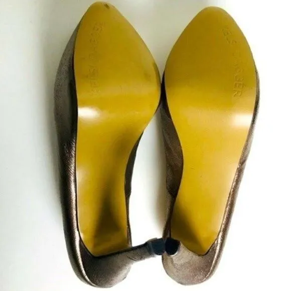 DAGGER Rose Gold metallic sz6M platform stiletto heels BoxI
