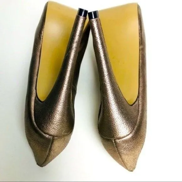 DAGGER Rose Gold metallic sz6M platform stiletto heels BoxI