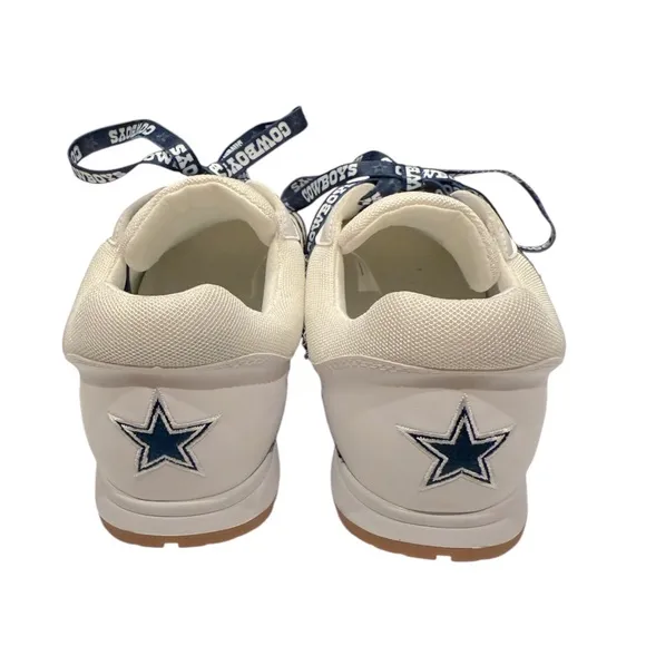 Dallas Cowboys Cuce Glitter Sneakers Women’s Size 8 White Excellent Fan Gear