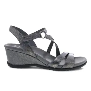 Dansko Addyson Strappy Wedge Sandals in Pewter Size 38 / US 7.5 - 8