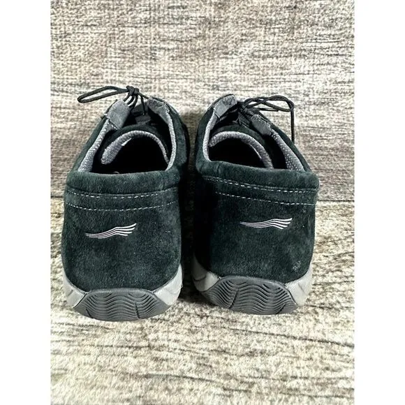 Dansko Honor Suede Women’s Size 40 Black Leather/Fabric Bungee Tie Sneakers