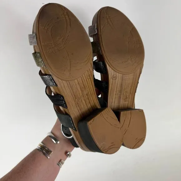 Dansko Maribeth Sandal Women's 9.5 Multicolor Leather Hook &amp; Loop Open Toe