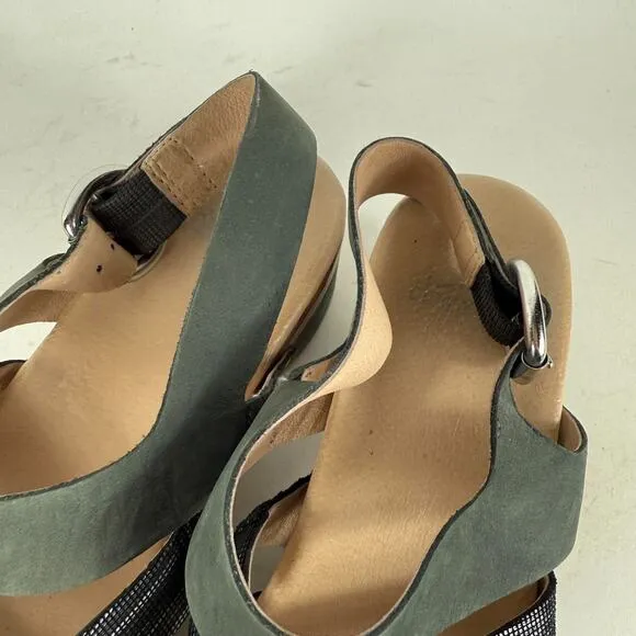 Dansko Maribeth Sandal Women's 9.5 Multicolor Leather Hook &amp; Loop Open Toe