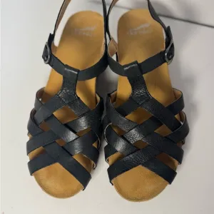 Dansko Tinley Black Leather Sandals 40