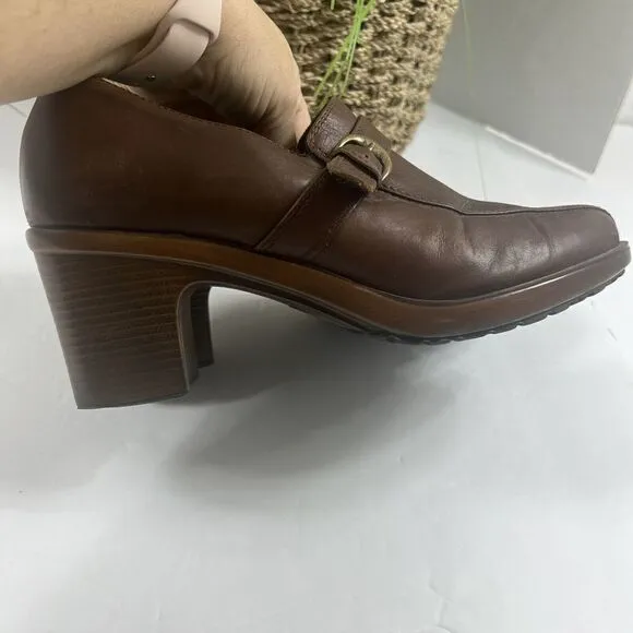 Dansko Women's Brown Leather Dress Shoes Heels Pumps Size 40 US 9.5-10 Booties
