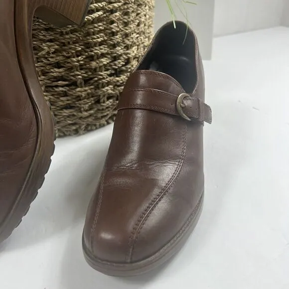 Dansko Women's Brown Leather Dress Shoes Heels Pumps Size 40 US 9.5-10 Booties