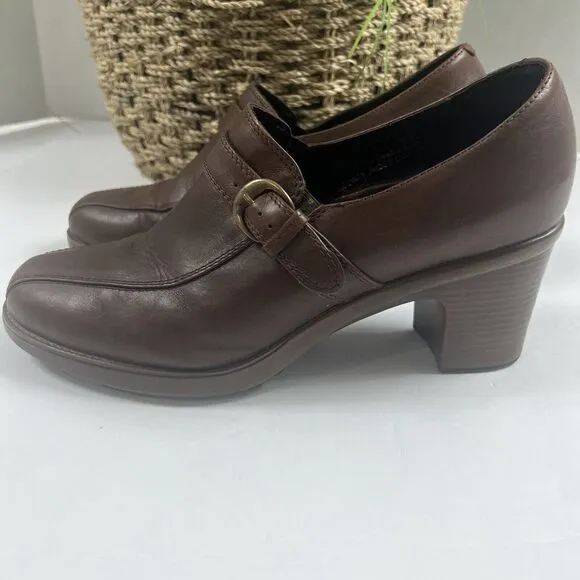 Dansko Women's Brown Leather Dress Shoes Heels Pumps Size 40 US 9.5-10 Booties