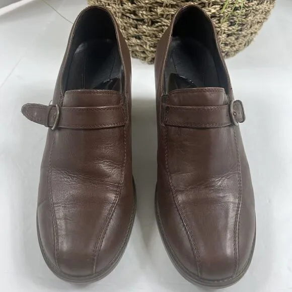Dansko Women's Brown Leather Dress Shoes Heels Pumps Size 40 US 9.5-10 Booties